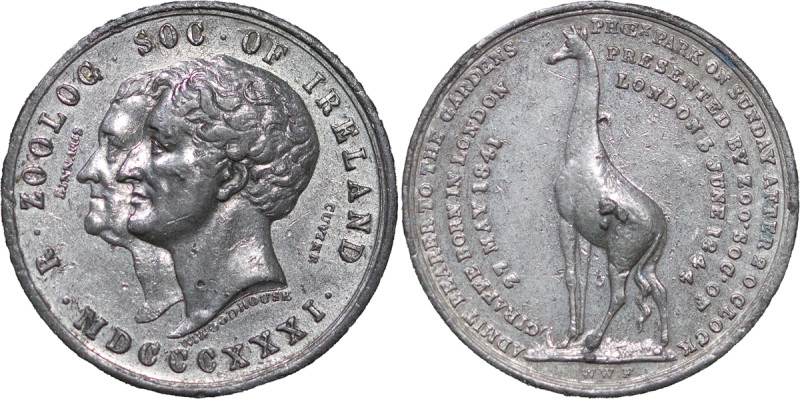 Ireland, Dublin Zi Zoo Pass. 1844. R • ZOOLOG • SOC • OF IRELAND • MDCCCXXXI, co...