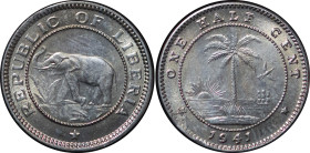 Africa, Liberia CU Ni 1/2 Cent. 1941.