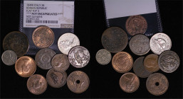 Mixed World Lot of 11 coins depicting animals. 1800-1976.