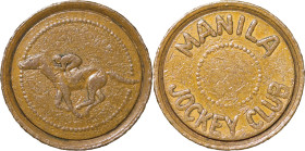 Philippines, Manilla. Jockey Club Brass token. 1922-50.