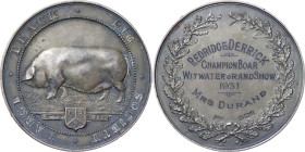 South Africa. George V AR Rand Show Silver Award Medal. 1931.
