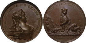 Sweden. Queen Ulrika Eleonora Æ Medallion. 1719.