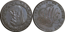 Great Britain, North Wales. Anglesey Parys Mines CU Penny Token. 1787.