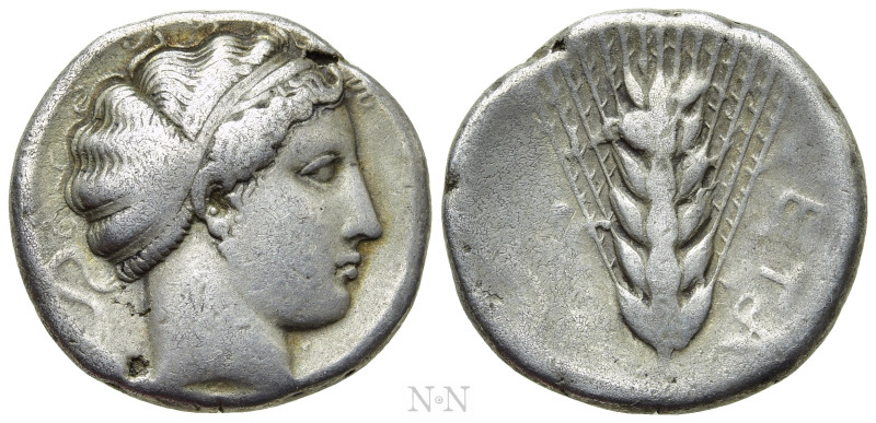 LUCANIA. Metapontion. Nomos - Stater (Circa 430-400). 

Obv: Head of Demeter r...