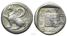 THRACE. Abdera. Tetrobol (Circa 411-385 BC). Exekrates, magistrate