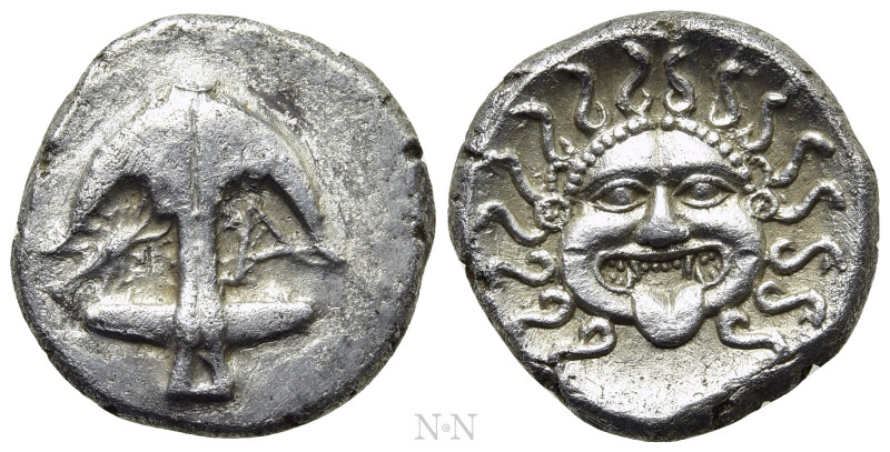 THRACE. Apollonia Pontika. Drachm (Late 5th-4th centuries BC). 

Obv: Upright ...