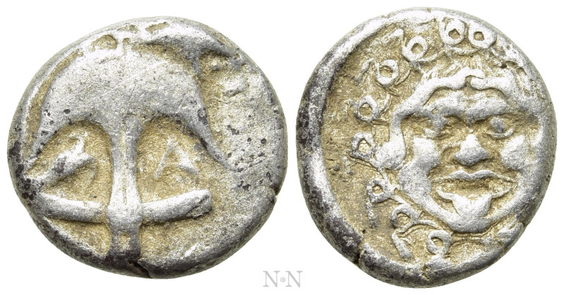 THRACE. Apollonia Pontika. Drachm (Late 5th-4th centuries BC). 

Obv: Upright ...