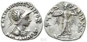 KINGS OF BAKTRIA. Menander I Soter (Circa 155-130 BC). Drachm