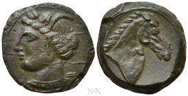 CARTHAGE. Ae (Circa 300-264 BC). Mint on Sardinia