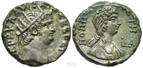 EGYPT. Alexandria. Nero, with Poppaea (54-68). BI Tetradrachm. Dated RY 11 (64/5)