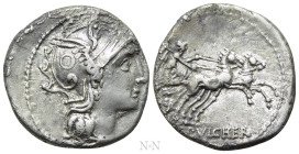 C. CLAUDIUS PULCHER. Denarius (110-109 BC). Rome