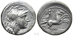 D. SILANUS L.F. Denarius (91 BC). Rome