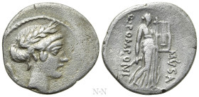 Q. POMPONIUS MUSA. Denarius (56 BC). Rome