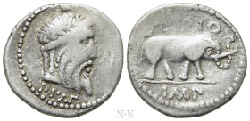 Q. CAECILIUS METELLUS PIUS SCIPIO. Denarius (47-46 BC). Military mint traveling with Scipio in Africa