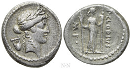 P. CLODIUS M.F. TURRINUS. Denarius (42 BC). Rome