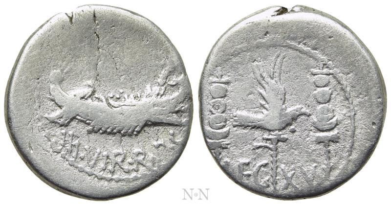 MARK ANTONY. Denarius (32-31 BC). Patrae(?). Legionary issue. 

Obv: ANT AVG /...