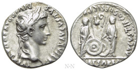 AUGUSTUS (27 BC-14 AD). Denarius. Lugdunum