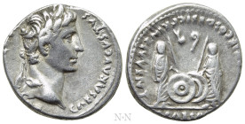 AUGUSTUS (27 BC-14 AD). Denarius. Lugdunum