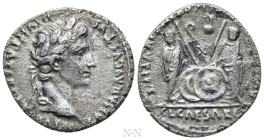AUGUSTUS (27 BC-14 AD). Denarius. Lugdunum