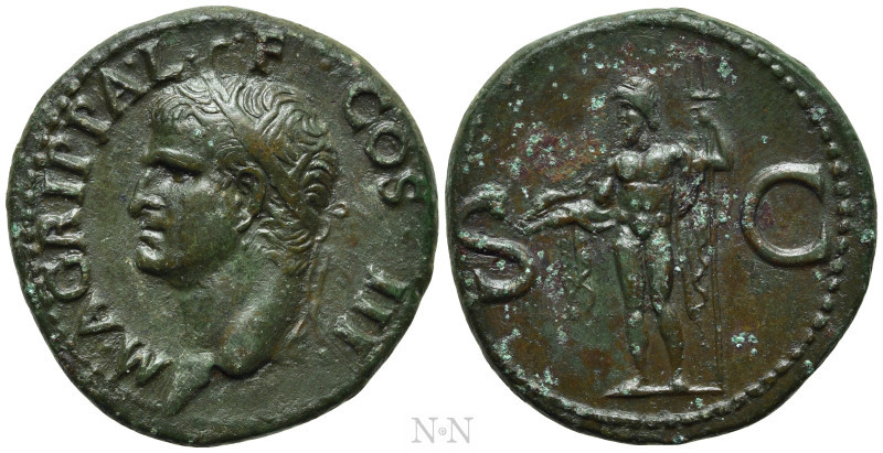 AGRIPPA (Died 12 BC). As. Rome. Struck under Caligula (37-41). 

Obv: M AGRIPP...