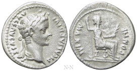 TIBERIUS (14-37). Denarius. "Tribute Penny" type. Lugdunum