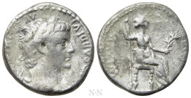 TIBERIUS (14-37). Denarius. "Tribute Penny" type. Lugdunum