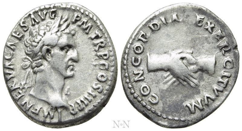 NERVA (96-98). Denarius. Rome. 

Obv: IMP NERVA CAES AVG P M TR P COS III P P....