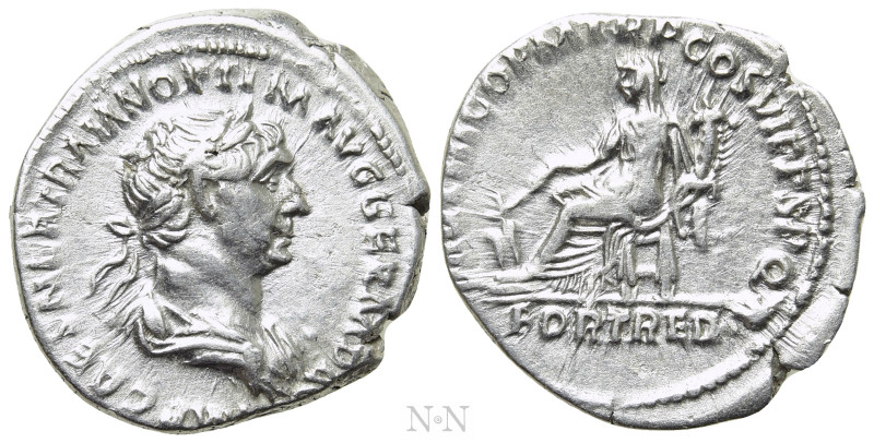 TRAJAN (98-117). Denarius. Rome. 

Obv: IMP CAES NER TRAIAN OPTIM AVG GERM DAC...