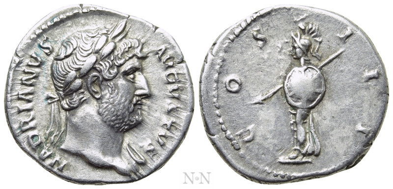 HADRIAN (117-138). Denarius. Rome. 

Obv: HADRIANVS AVGVSTVS. 
Laureate head ...