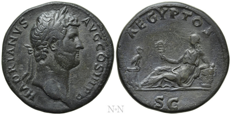 HADRIAN (117-138). Sestertius. Rome. "Travel Series" issue. 

Obv: HADRIANVS A...