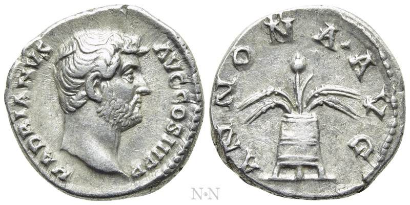 HADRIAN (117-138). Denarius. Rome. 

Obv: HADRIANVS AVG COS III P P. 
Bare he...