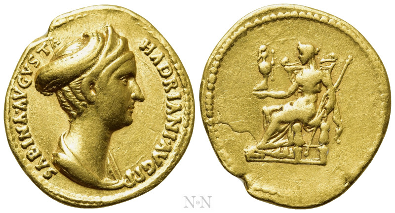 SABINA (Augusta, 128-136/7). GOLD Aureus. Rome. 

Obv: SABINA AVGVSTA HADRIANI...