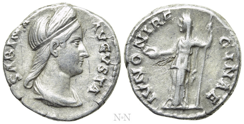 SABINA (Augusta, 128-136/7). Denarius. Rome. 

Obv: SABINA AVGVSTA. 
Draped b...
