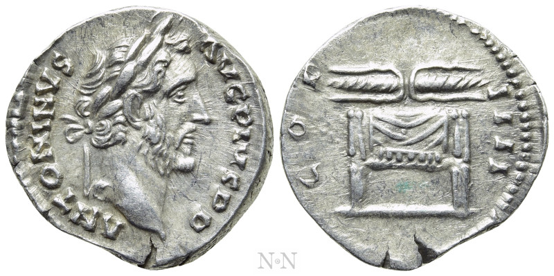ANTONINUS PIUS (138-161). Denarius. Rome. 

Obv: ANTONINVS AVG PIVS P P. 
Lau...