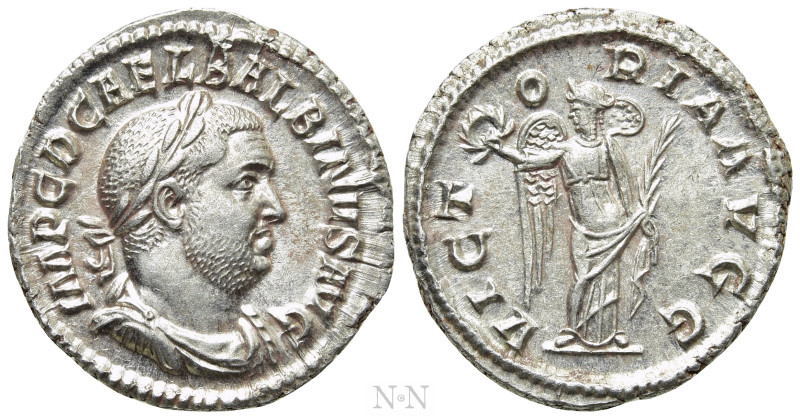 BALBINUS (238). Denarius. Rome.

Obv: IMP C D CAE L BALBINVS AVG.
Laureate, d...