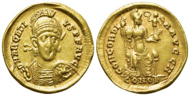 ARCADIUS (383-408). GOLD Solidus. Constantinople