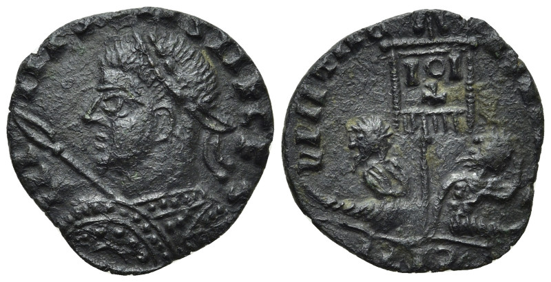 MIGRATION PERIOD. Uncertain Germanic tribes. Follis imitating Crispus (Mid 4th-e...