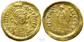 ANASTASIUS I (491-518). GOLD Solidus. Constantinople