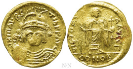 MAURICE TIBERIUS (582-602). GOLD Solidus. Constantinople. Light weight issue of 23 siliquae