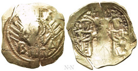 JOHN V PALAEOLOGUS with JOHN VI CANTACUZENUS (1347-1353). GOLD Hyperpyron. Constantinople