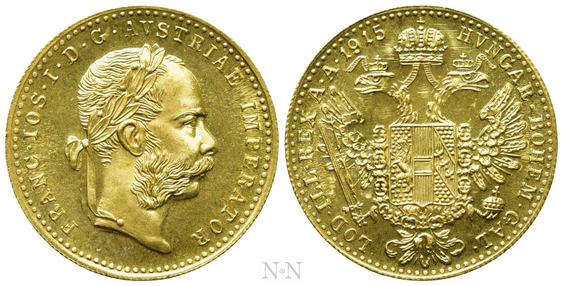 AUSTRIAN EMPIRE. Franz Josef I (1848-1916). GOLD Dukat (1915). Wien (Vienna). Re...