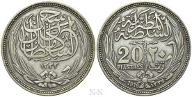 EGYPT. Hussein Kamel (1914-1917). 20 Piastres (AH 1335 / AD 1916). Mumbai