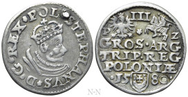 POLAND. Stephen Báthory (1576-1586). Trojak (1580-PZ). Olkusz