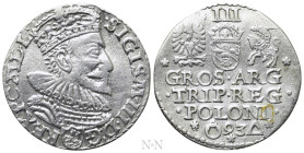 POLAND. Sigismund III Vasa (1587-1632). Trojak (1593). Malbork
