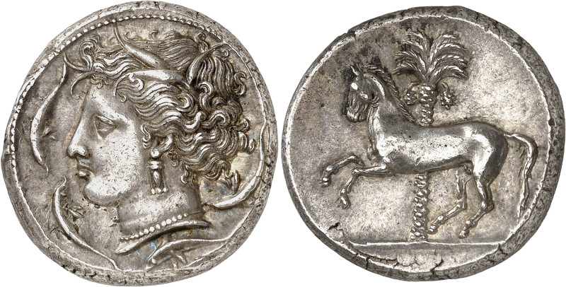 Sicile - Siculo-Punique
Tétradrachme (350-315) - Atelier indéterminé 
Très rar...