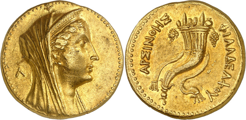 Égypte - Royaume Lagide
Ptolémée II Philadelphe (283-246) 
Octodrachme en or a...