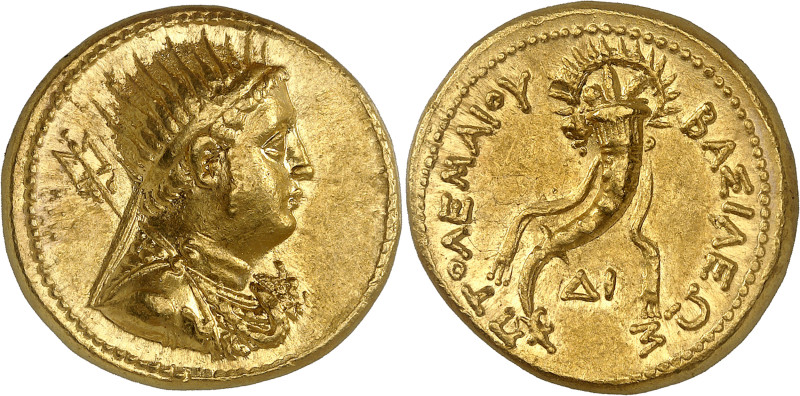 Égypte - Royaume Lagide
Ptolémée IV (221-205) 
Octodrachme en or au nom de Pto...