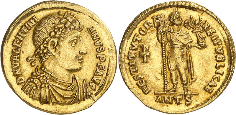 Valentinien Ier (364-375)
Solidus - Antioche 
Magnifique exemplaire. 
Rare da...