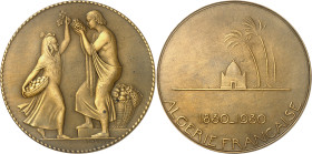 Algérie
Centenaire de l’Algérie Française (1830-1930) 
Médaille en bronze - 1930 - PM. Poisson 
Poinçon corne. 
Magnifique exemplaire. 
Rare, seu...