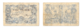 Algérie
Banque de l'Algérie 
20 Francs type 1873 
Alger, le 6 juillet 1887 - C.170/680 
Faux d'époque sur papier filigrané. 
Très rare, probablem...